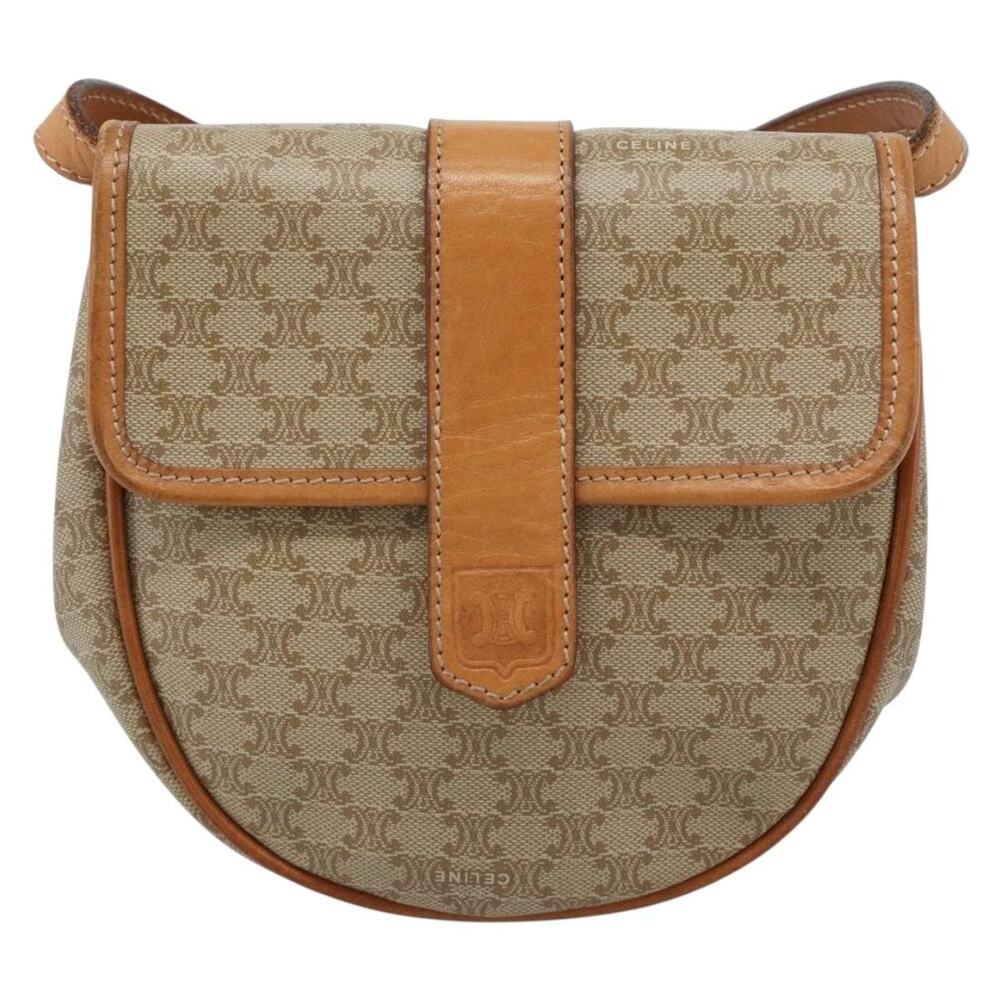 Celine Macadam Shoulder Bag Beige